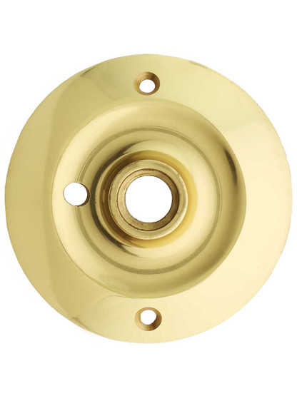 Extra Large Forged Brass Rosette - 3 1/4 inch Diameter in Un-Lacquered Brass.